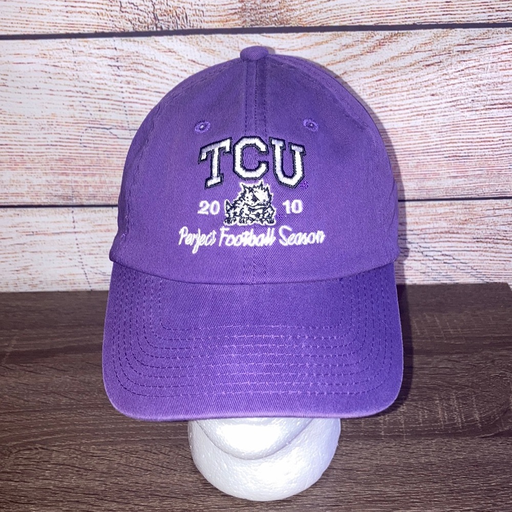 Mens Top Of The World 2010 TCU Perfect Season Football Adjustable Hat Pre Owned